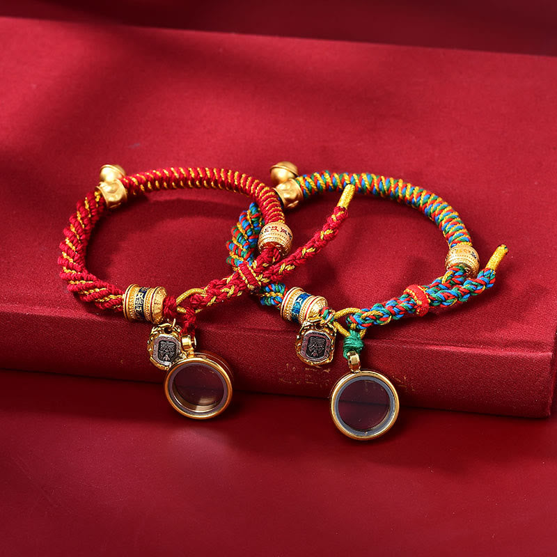 Bracelet unisexe Zakiram Déesse de la richesse Om Mani Padme Hum