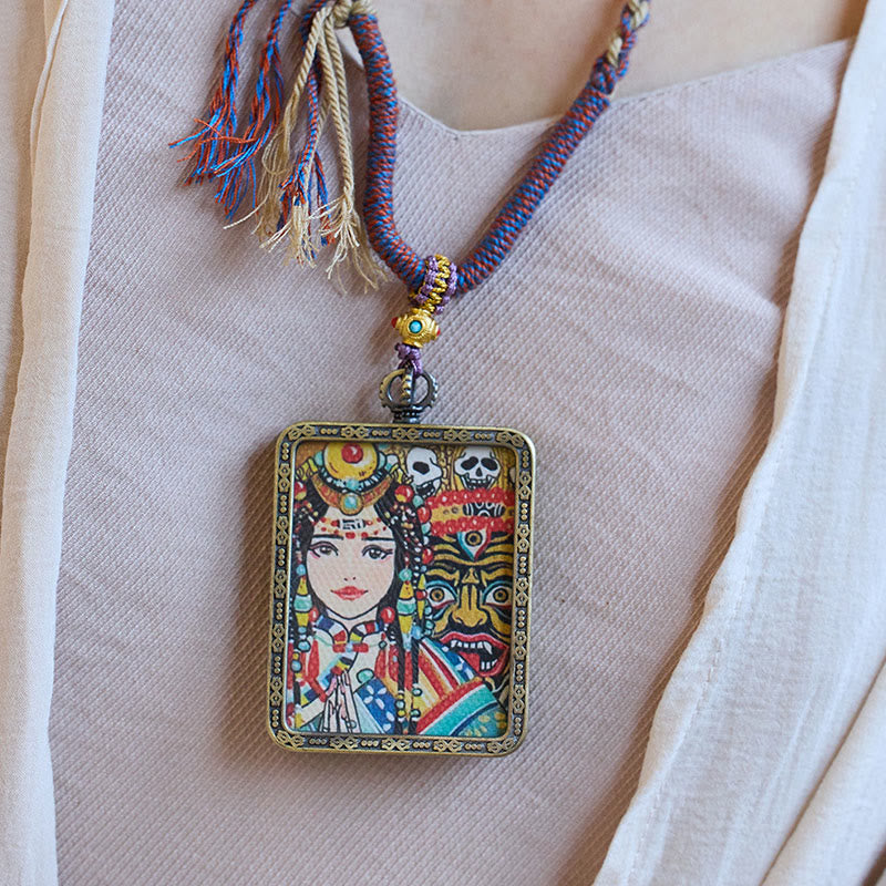 Collier pendentif spirituel Zakiram Déesse de la richesse