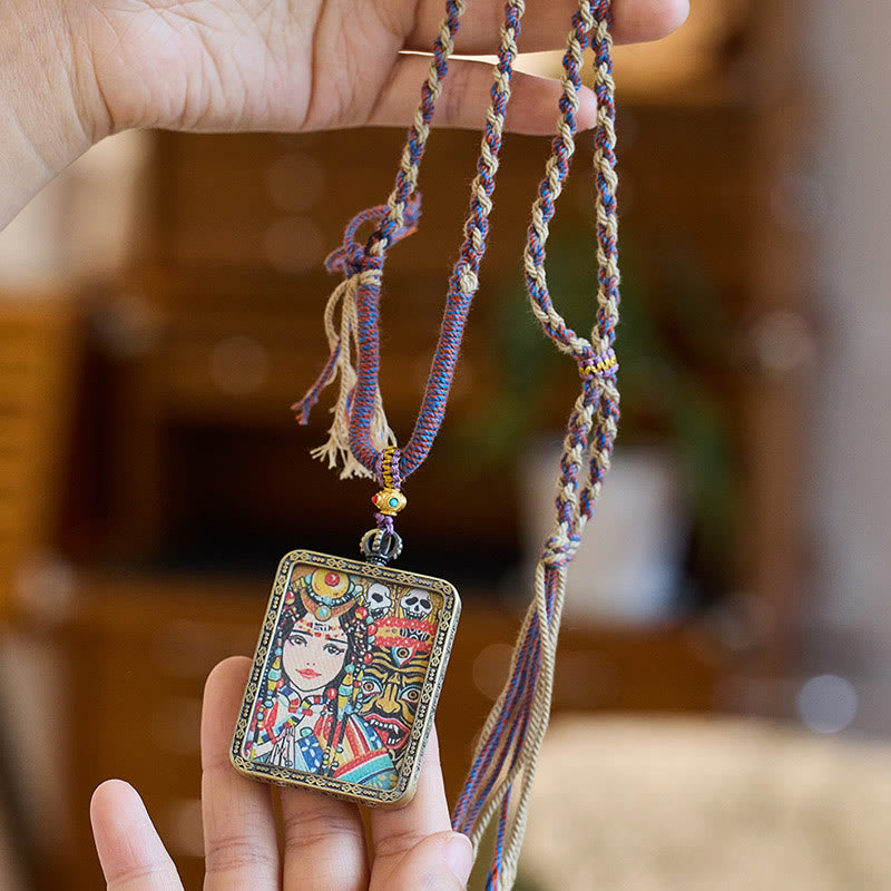 Collier pendentif spirituel Zakiram Déesse de la richesse