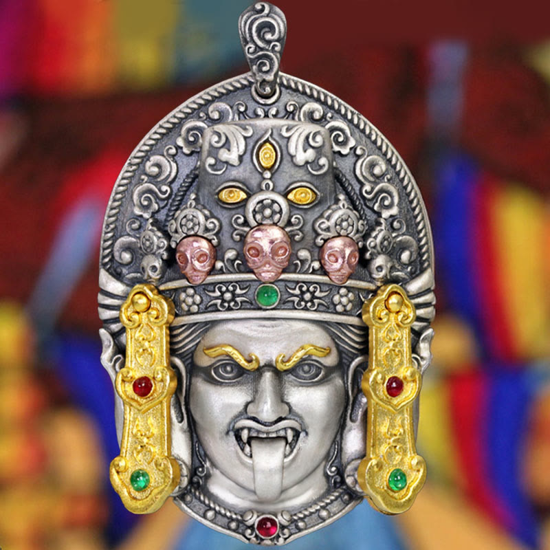 Collier en argent Zakiram | Pendentif de protection de la déesse de la richesse