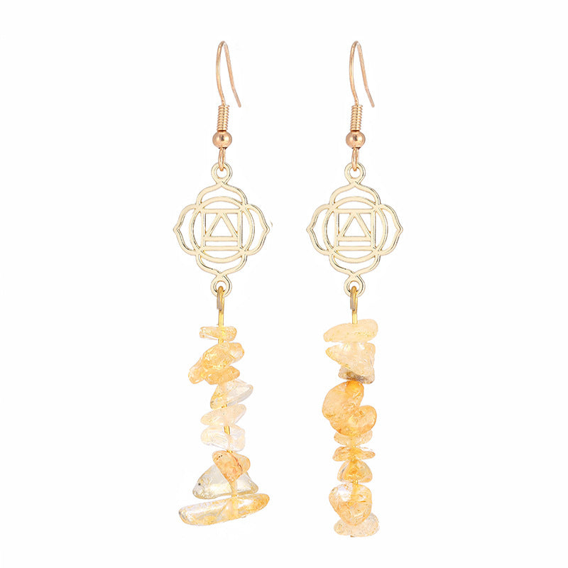 Boucles d'oreilles Zen Cairn Citrine Confidence pour la guérison