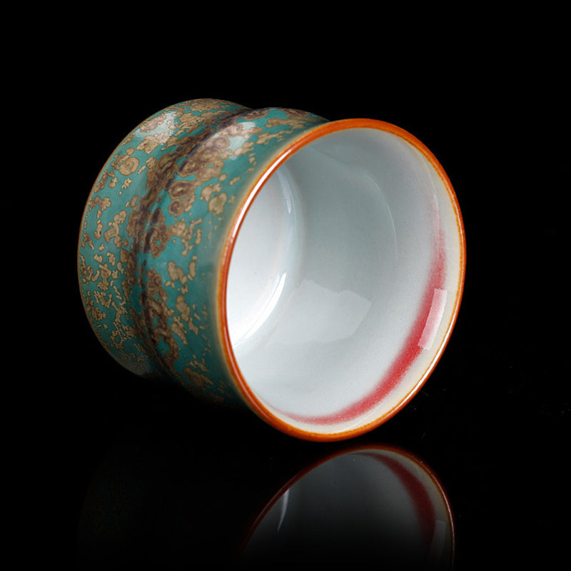 Tasse à thé Zen en céramique et bambou 80 ml pour les rituels du thé Kung Fu