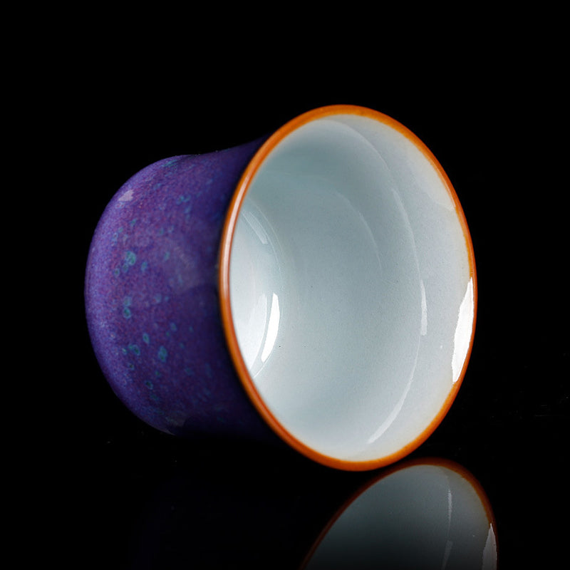 Tasse à thé Zen en céramique et bambou 80 ml pour les rituels du thé Kung Fu