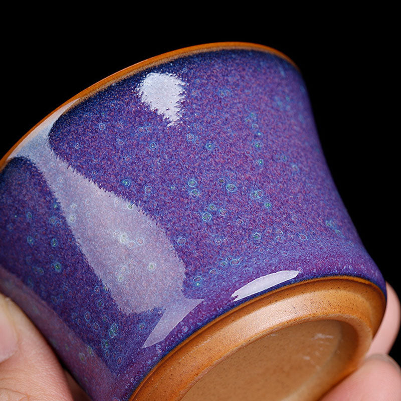 Tasse à thé Zen en céramique et bambou 80 ml pour les rituels du thé Kung Fu