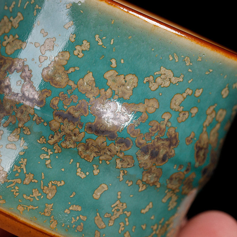 Tasse à thé Zen en céramique et bambou 80 ml pour les rituels du thé Kung Fu