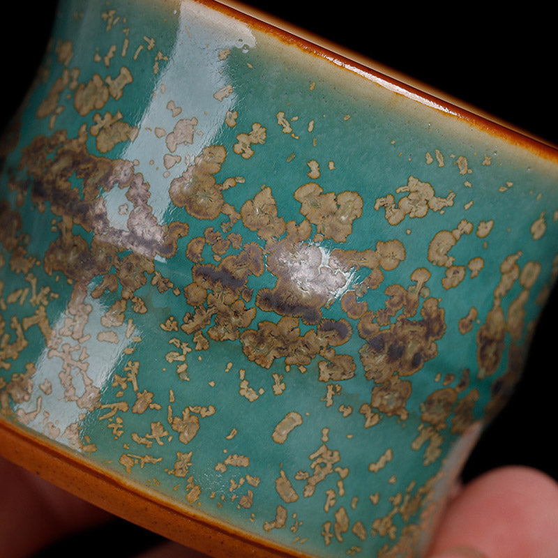 Tasse à thé Zen en céramique et bambou 80 ml pour les rituels du thé Kung Fu