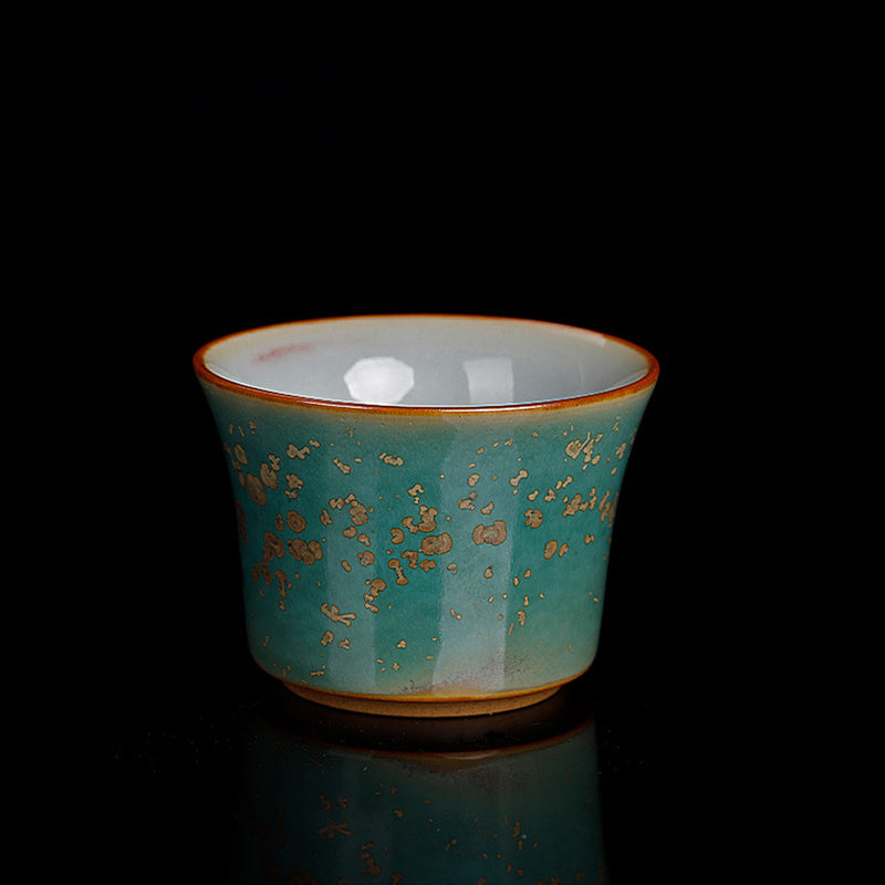 Tasse à thé Zen en céramique et bambou 80 ml pour les rituels du thé Kung Fu