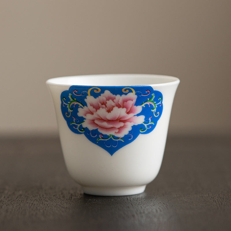 Tasse à thé zen en céramique avec motif fleur de lotus et montagne 100 ml