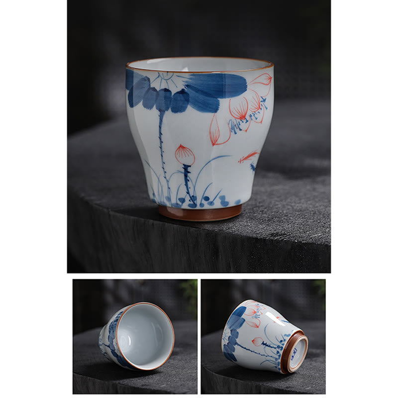 Tasse à thé en céramique de bambou Zen Lotus pour la méditation et le renouveau