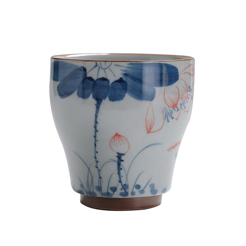 Tasse à thé en céramique de bambou Zen Lotus pour la méditation et le renouveau