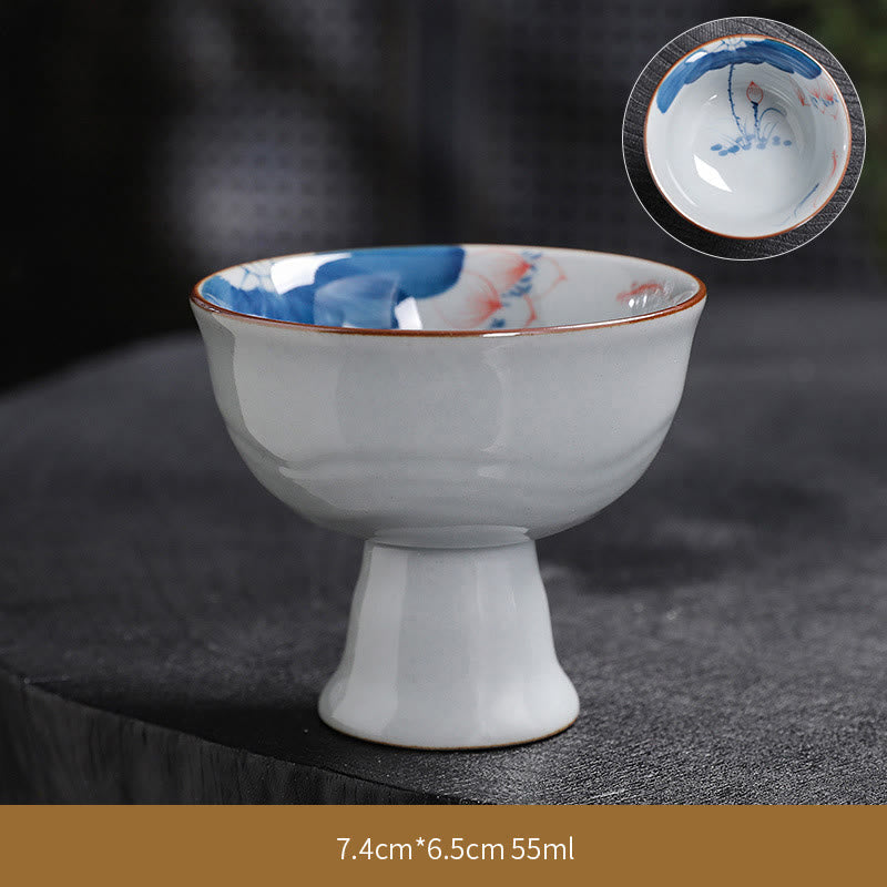 Tasse à thé en céramique de bambou Zen Lotus pour la méditation et le renouveau