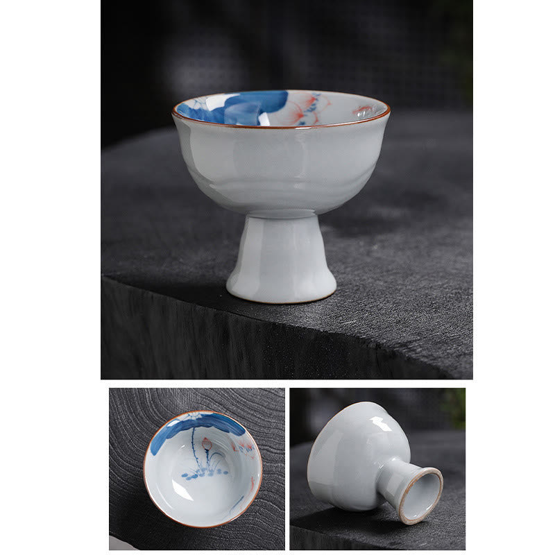 Tasse à thé en céramique de bambou Zen Lotus pour la méditation et le renouveau