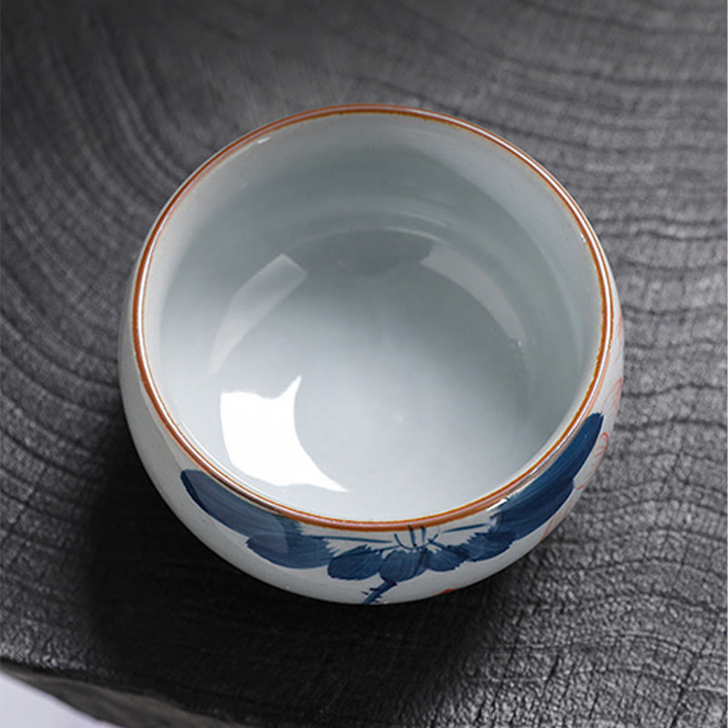 Tasse à thé en céramique de bambou Zen Lotus pour la méditation et le renouveau