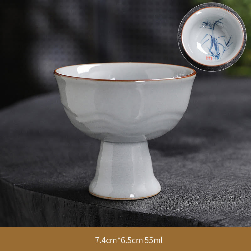 Tasse à thé en céramique de bambou Zen Lotus pour la méditation et le renouveau