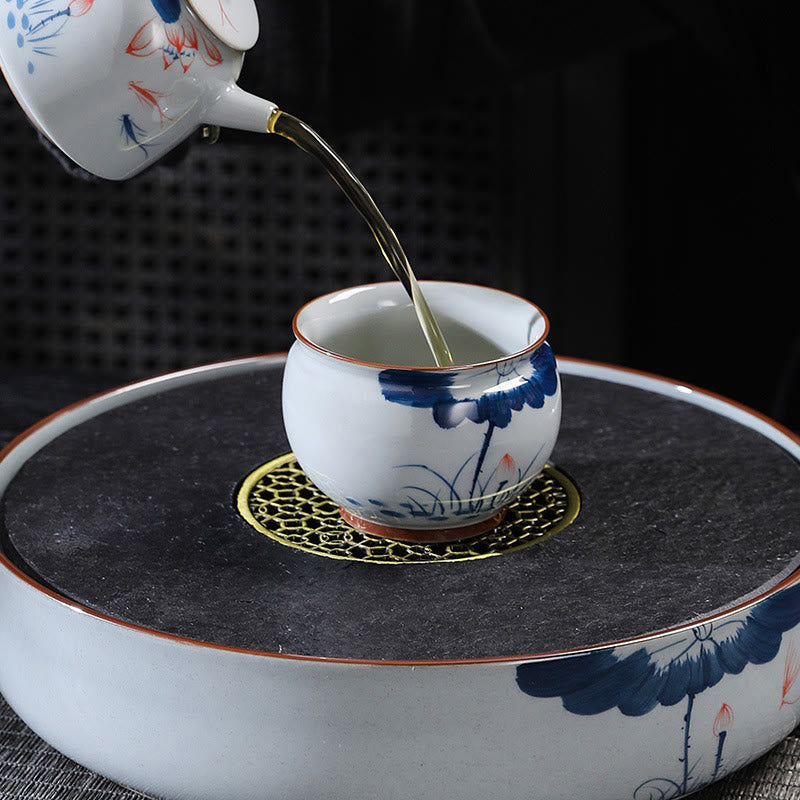 Tasse à thé en céramique de bambou Zen Lotus pour la méditation et le renouveau