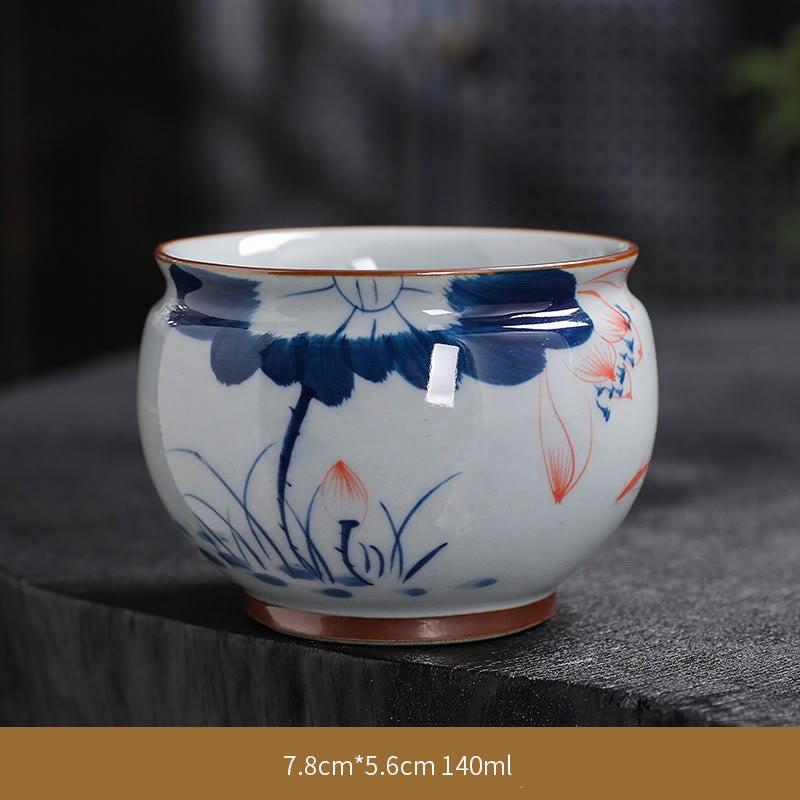 Tasse à thé en céramique de bambou Zen Lotus pour la méditation et le renouveau