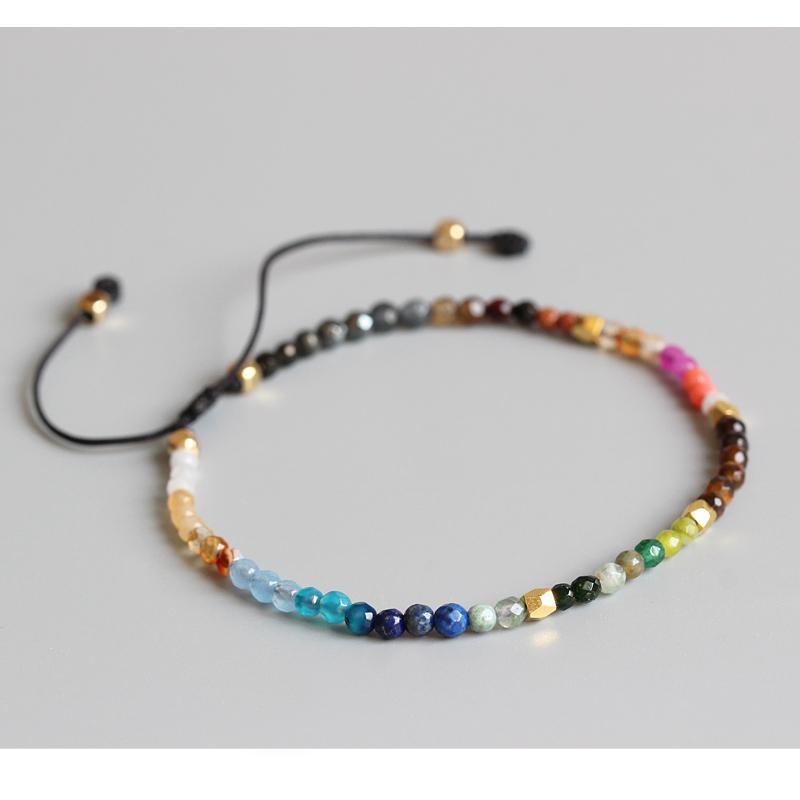 Bracelet en cristal du zodiaque avec des accents en argent thaïlandais