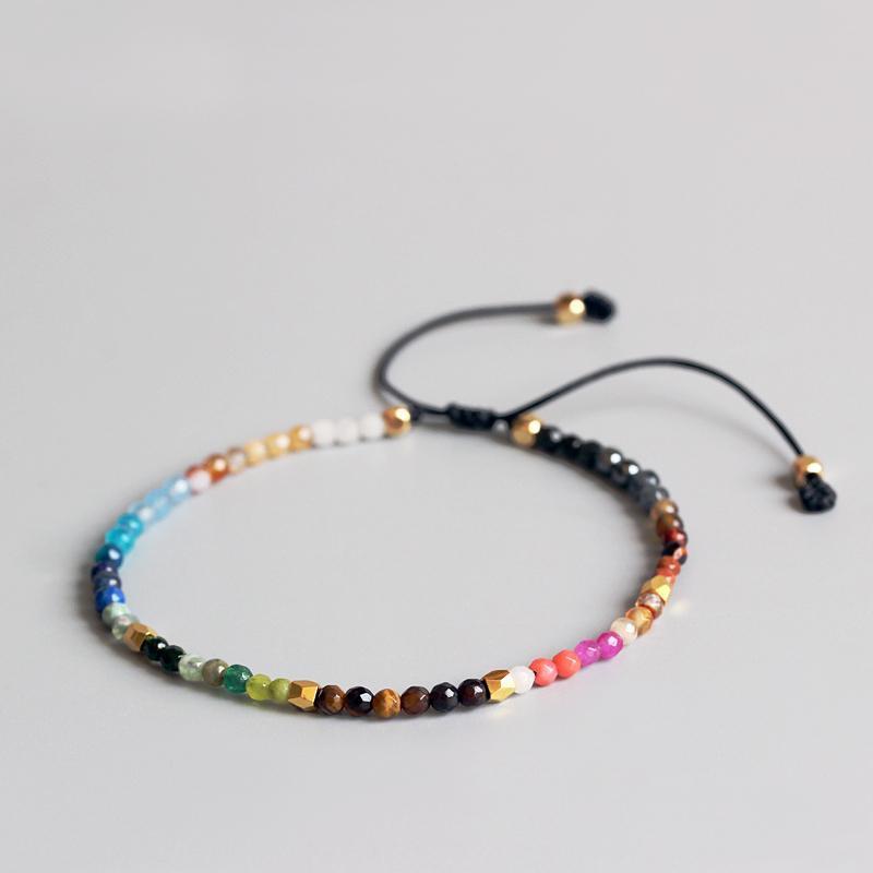 Bracelet en cristal du zodiaque avec des accents en argent thaïlandais