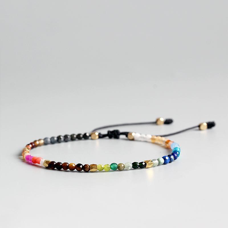 Bracelet en cristal du zodiaque avec des accents en argent thaïlandais